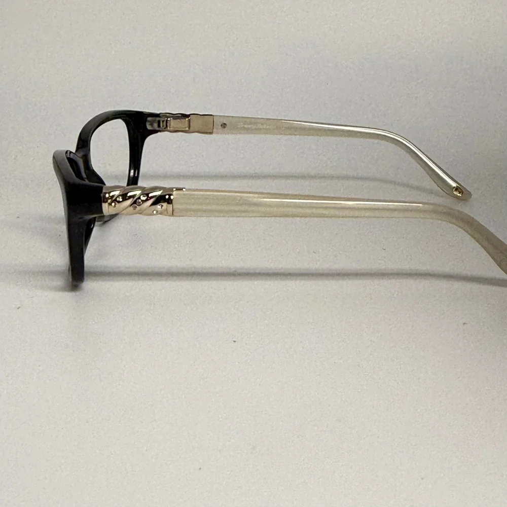 Tommy Bahama TB5035 Black Cream Eyeglasses Frames 53-17-130 Twisted Crystal